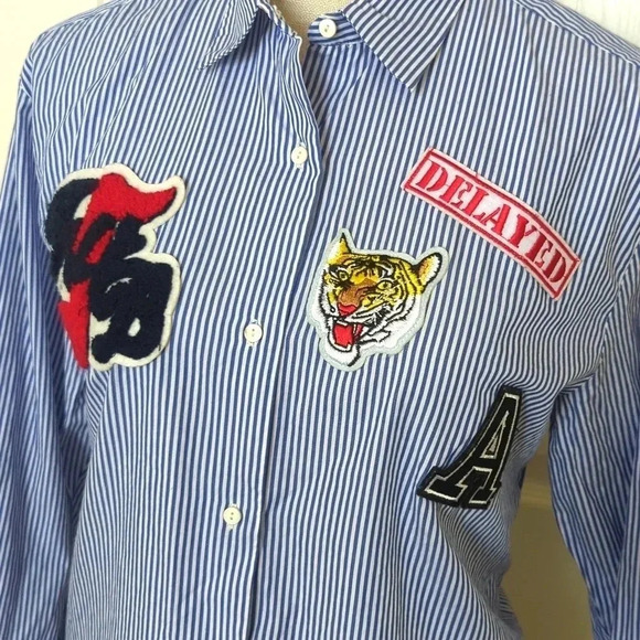 Zara Women Poplin Striped Shirt - Picture 2 of 5